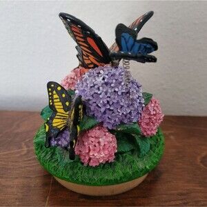Candle Jar Butterfly Hydrangea Lid